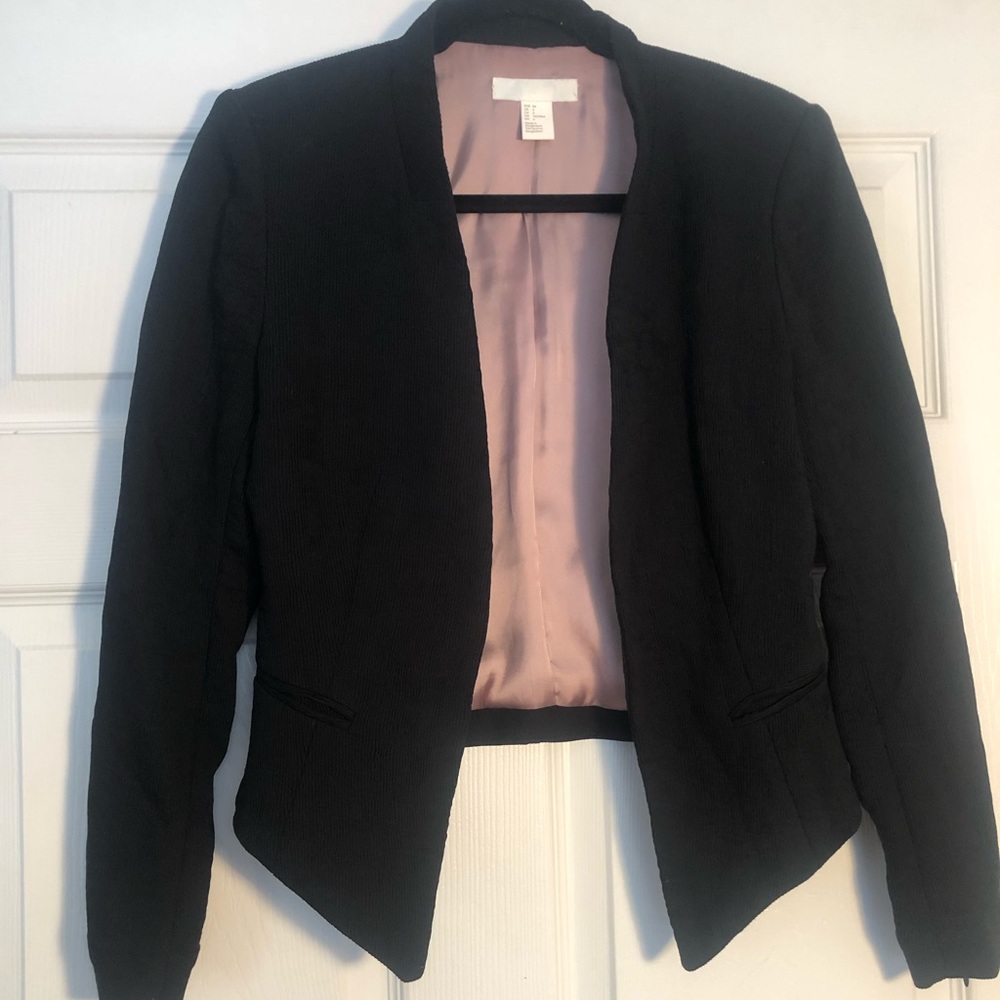 Black Blazer with zipper sleeves